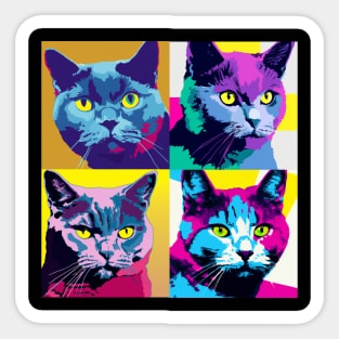 Chartreux Pop Art - Cat Lover Gift Sticker